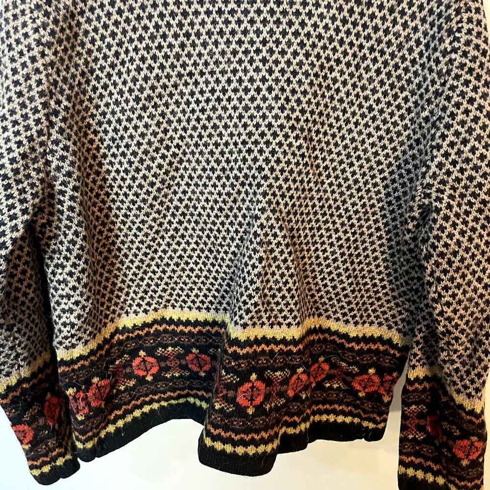 VTG Cambridge Dry Goods Nordic Fair Isle 100% Wool Sweater Women's Large - Picture 12 of 12